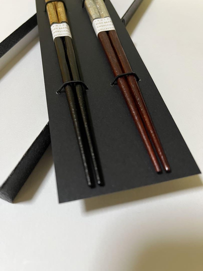 Amazon.co.jp: 最高級 金沢銀白夫婦箸 黒貼箱 ギフト 梨地白露